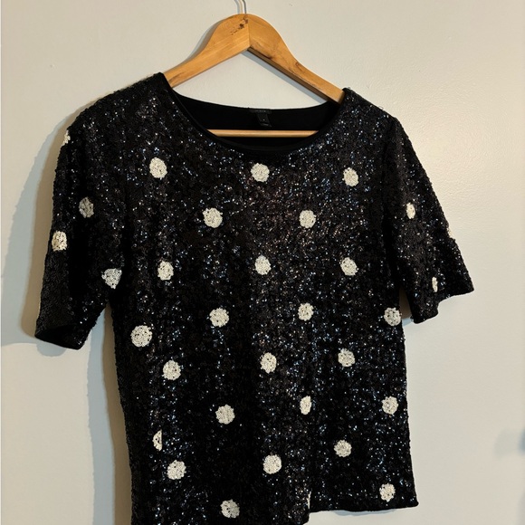 J Crew sequinned polka dot top - Picture 2 of 5